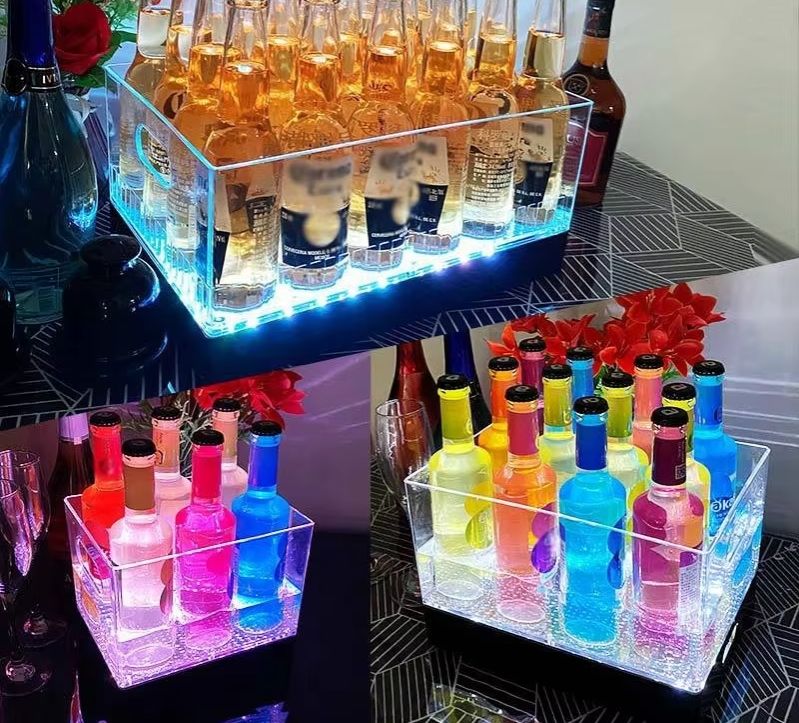 Wine Beers - Square Luminous Ice Bucket Bar Wine