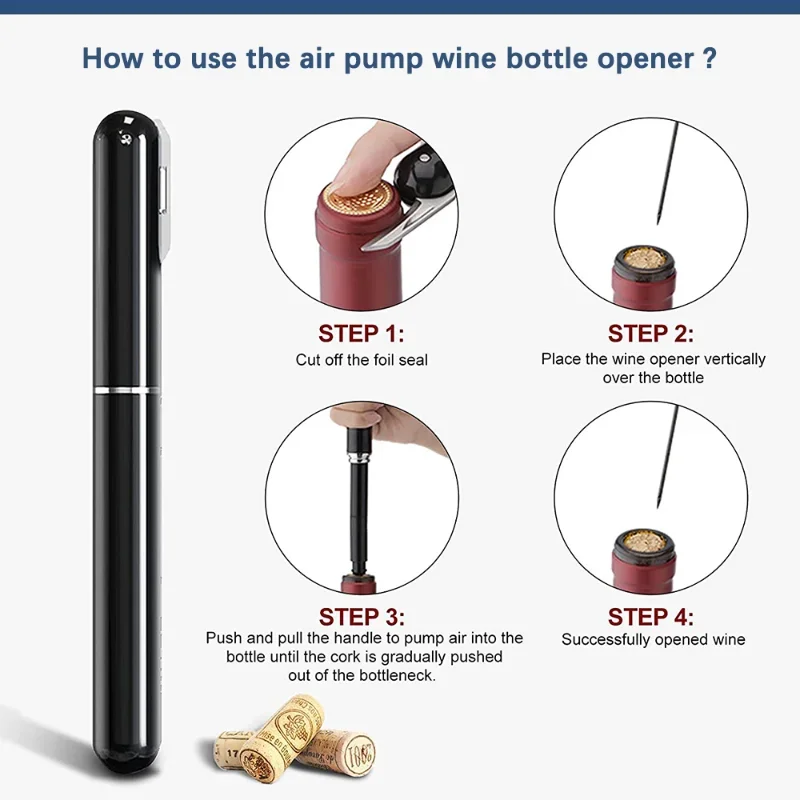 Portable 2-in-1 Air Pressure W - Wine Beer Bottle recension och pris