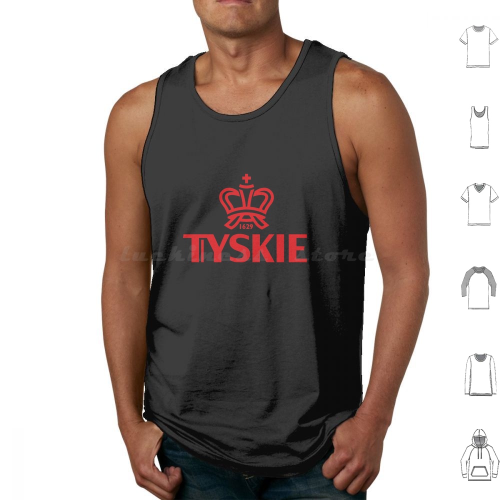 Tyskie Tank Tops Print Cotton  - Wine Vodka Beer recension och pris
