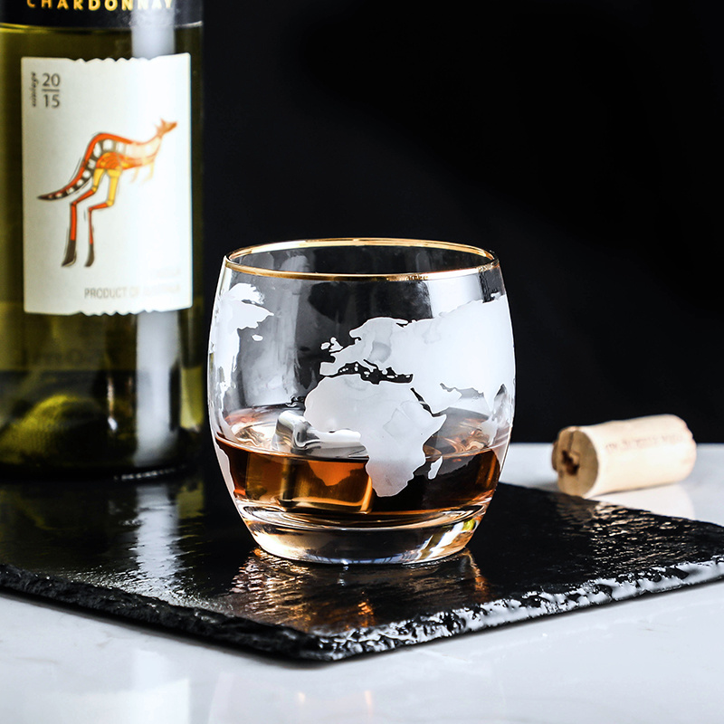 World Map Whisky Wine Glass  V - Wine Beer World recension och pris