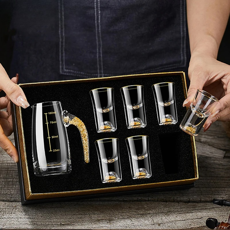 2/7pcs Crystal Glass Short Cup - Wine Vodka Beer recension och pris
