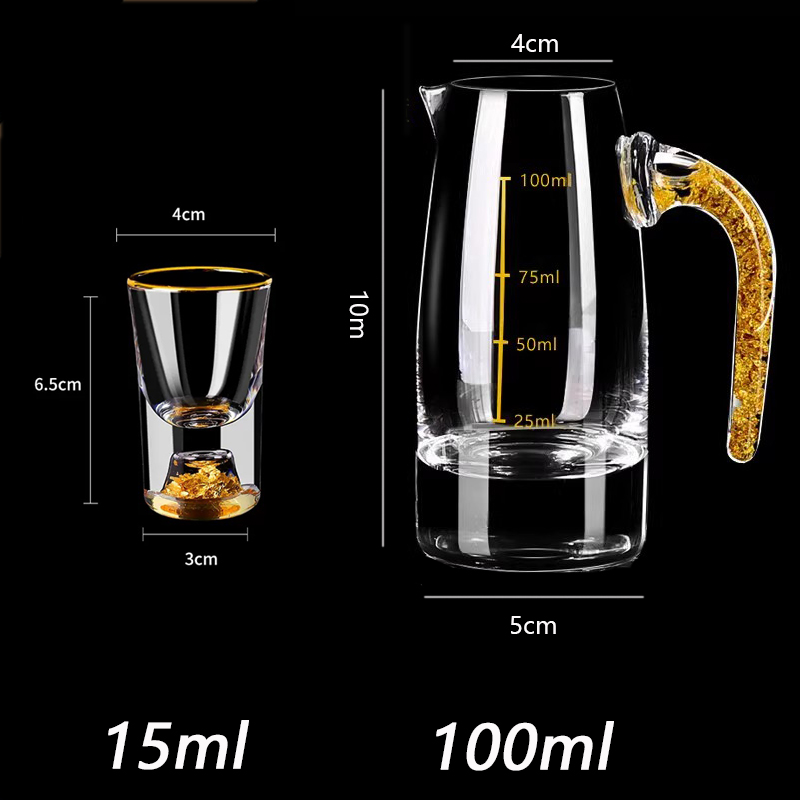 2/7pcs Crystal Glass Short Cup - Wine Vodka Beer recension och pris