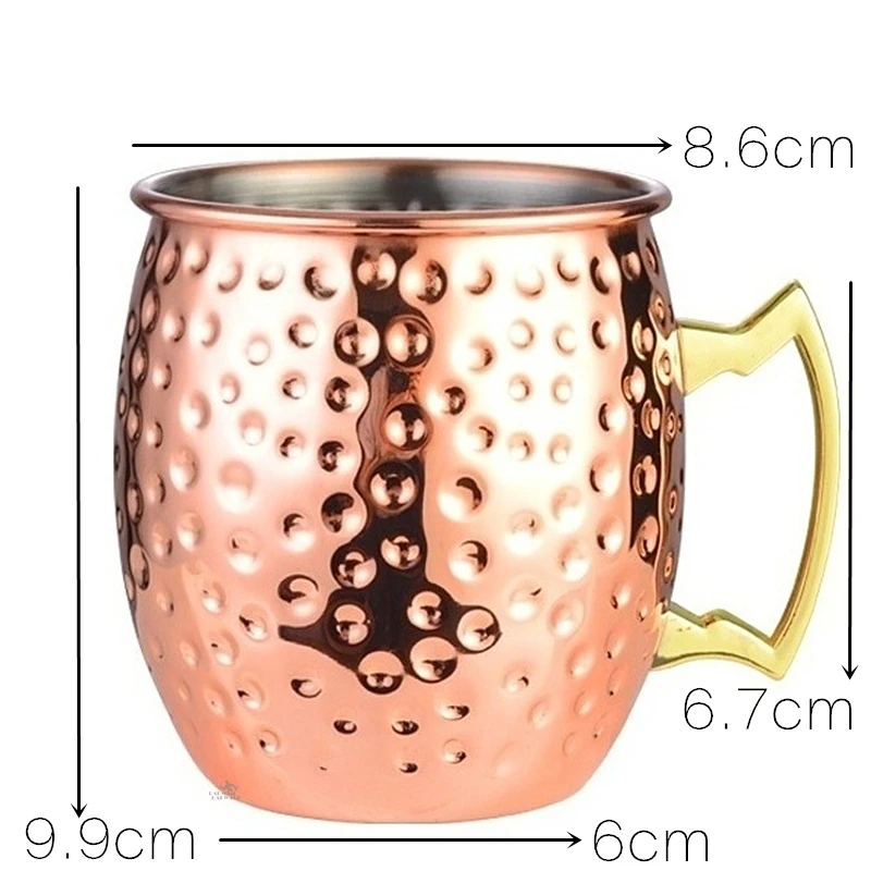 8pcs Hammered Moscow Mule Copp - Wine Beer Coffee recension och pris