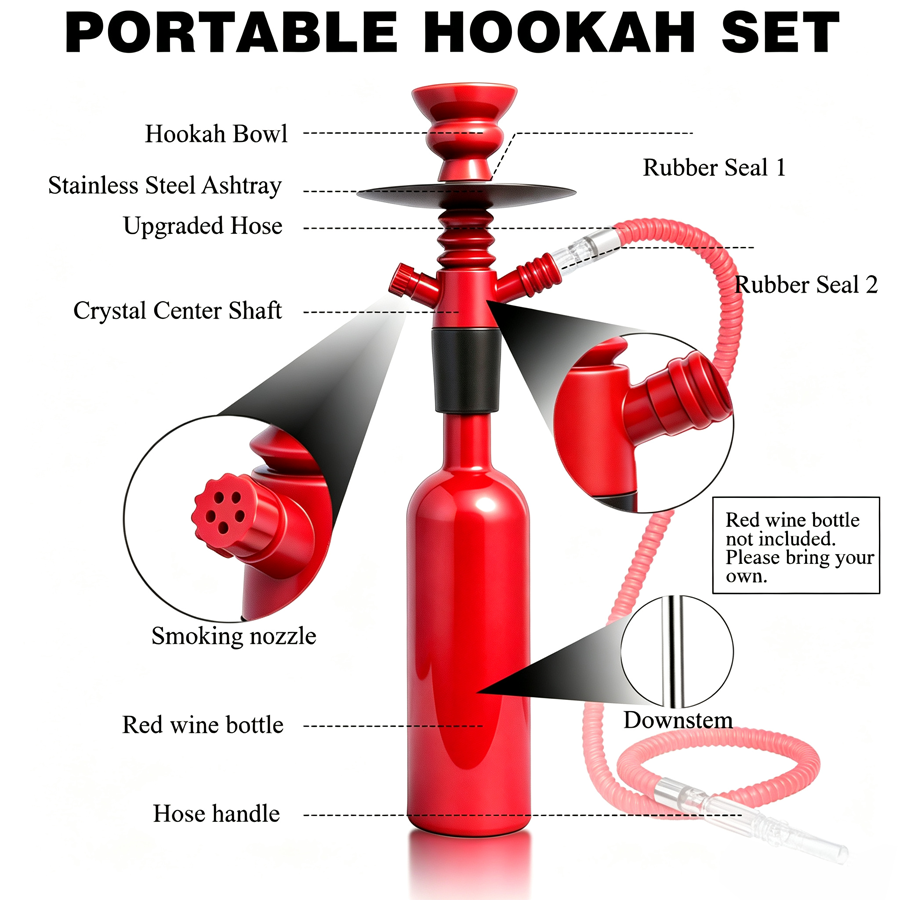 Portable Wine Bottle Hookah St - Wine Vodka Beer recension och pris