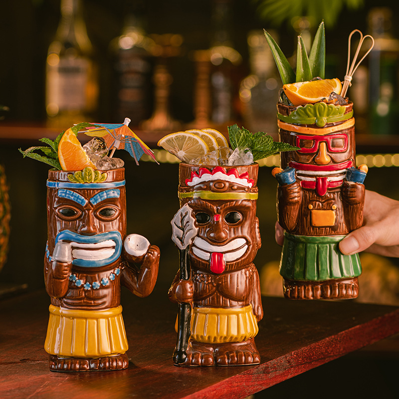 Ceramic Tiki Mug, Hawaiian Tro - Wine Beer Coffee recension och pris